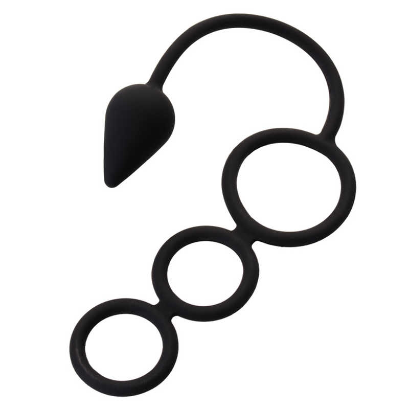 Пробка + эрекционные кольца "Erotist Drop S-Size"  