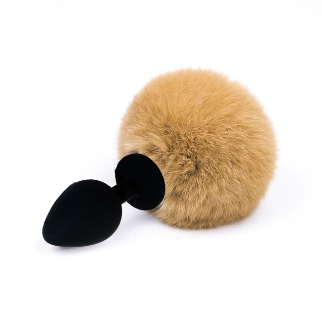 Пробка с кофейным хвостом зайки "Vandersex" черная, M 