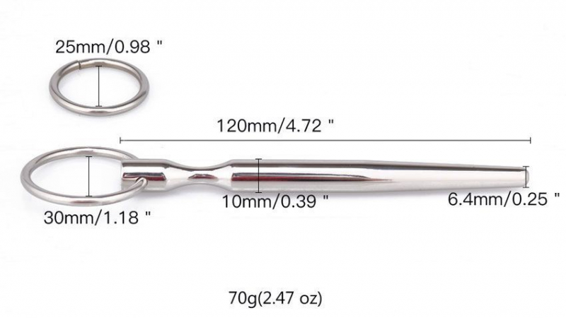 Зонд металлический "Notabu BDSM" гладкий 